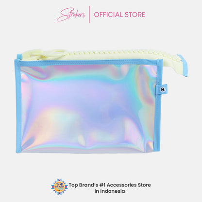 Stroberi Big Zipper Hologram Pouch
