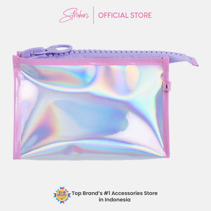 Stroberi Big Zipper Hologram Pouch