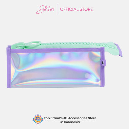 Stroberi Big Zipper Hologram Pouch