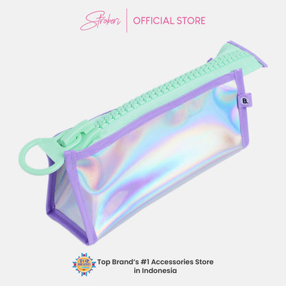 Stroberi Big Zipper Hologram Pouch
