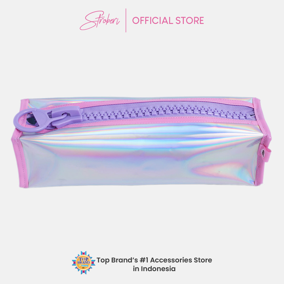Stroberi Big Zipper Hologram Pouch