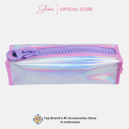 Stroberi Big Zipper Hologram Pouch