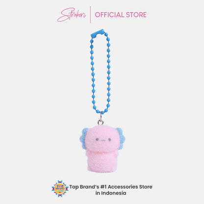 Stroberi Mini Clay Fur Character Keychain