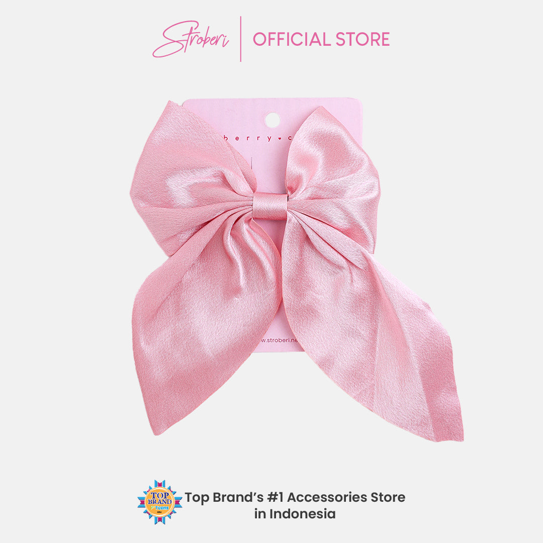 Stroberi Mix Fabric Bow Hair Clip