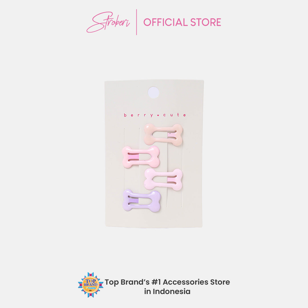 Stroberi Mini Hole Pastel Set Hair Clip