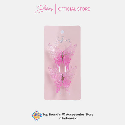 Stroberi Butterfly Hair Clip Set