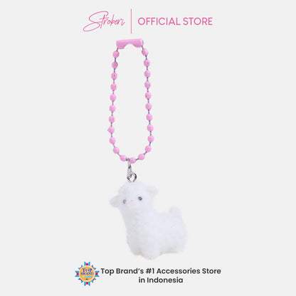 Stroberi Mini Clay Fur Character Keychain