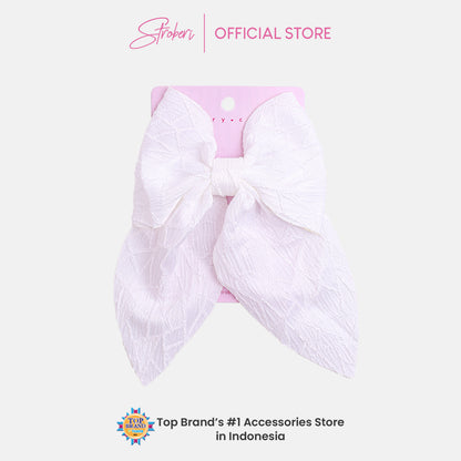 Stroberi Mix Fabric Bow Hair Clip