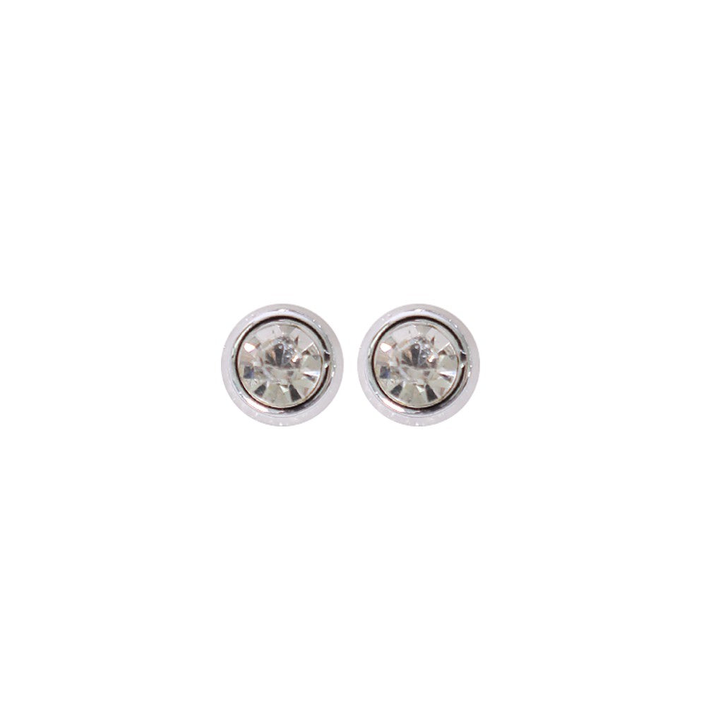 Stroberi Rhinestone Stud Earring- 2