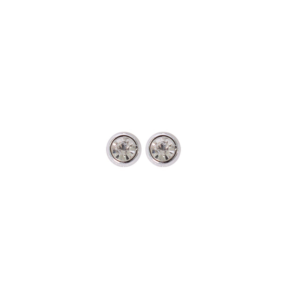 Stroberi Rhinestone Stud Earring- 2