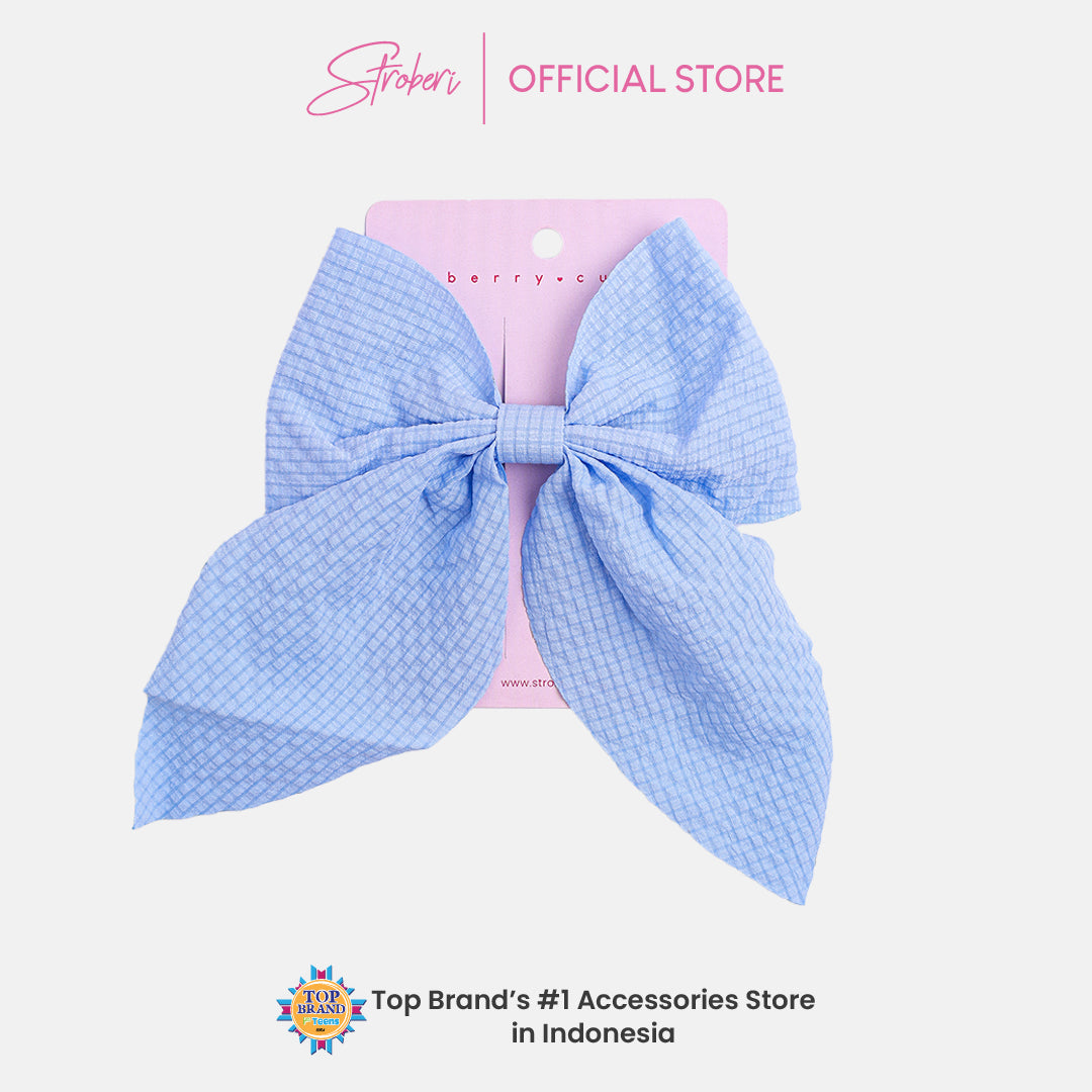 Stroberi Mix Fabric Bow Hair Clip