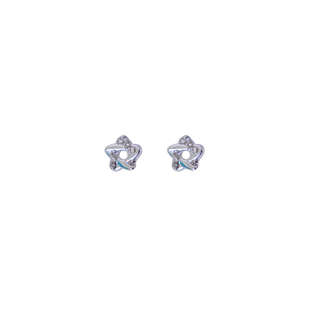 Stroberi Rhinestone Stud Earring- 1