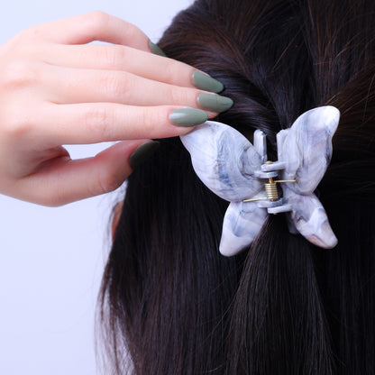 Stroberi Marble Butterfly Hair Clip