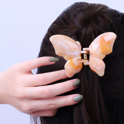 Stroberi Marble Butterfly Hair Clip
