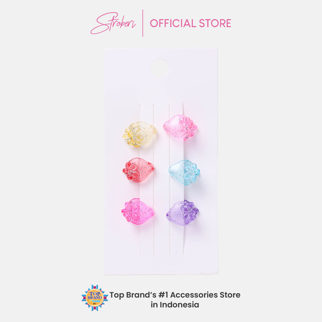 Stroberi Shape Hair Clip Set