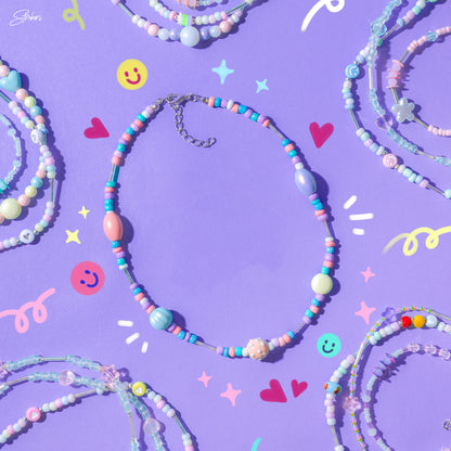Stroberi Beads Colorful Necklace -3