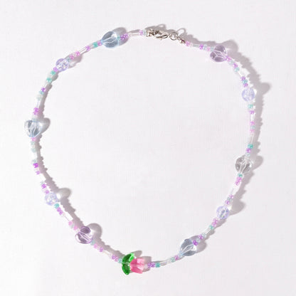 Stroberi Beads Colorful Necklace -2