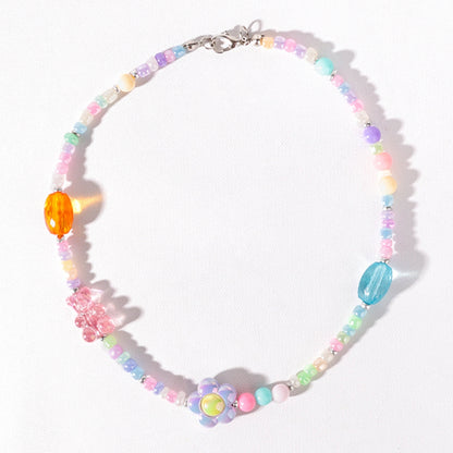 Stroberi Beads Colorful Necklace -2