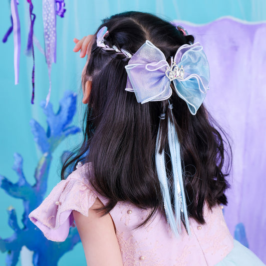 Stroberi Big Bow Tulle Hair Clip