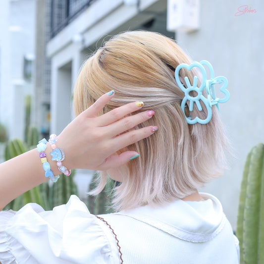 Stroberi Doff Bow Color Hair Clip
