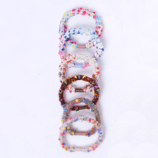 Stroberi Fur Mix Color Hair Tie