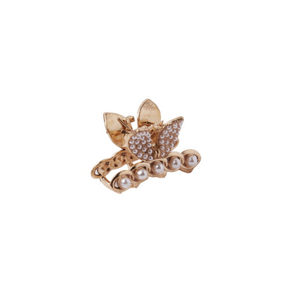 Stroberi Mini Rhinestone Pearl Hair Clip