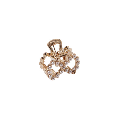 Stroberi Mini Rhinestone Pearl Hair Clip