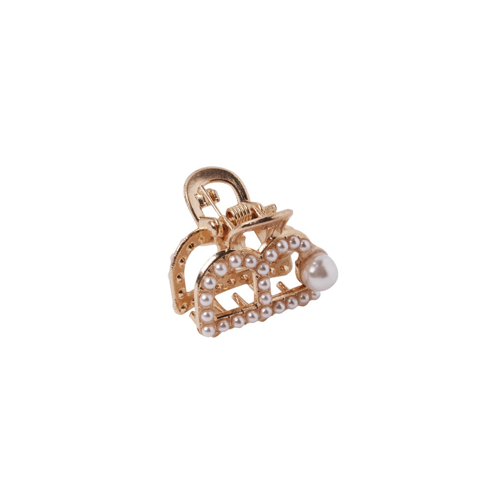Stroberi Mini Rhinestone Pearl Hair Clip