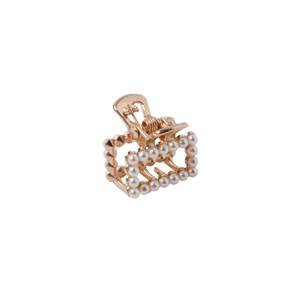 Stroberi Mini Rhinestone Pearl Hair Clip