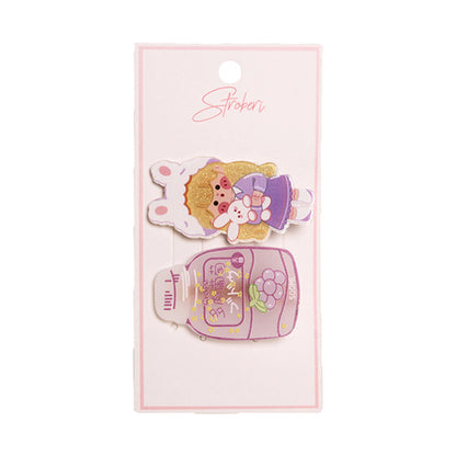 Stroberi Mix Cartoon Acrylic Hair Clip