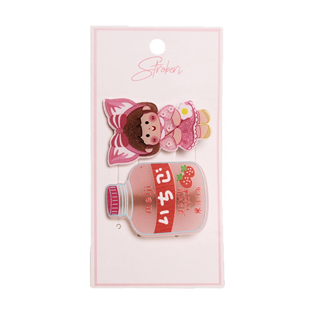 Stroberi Mix Cartoon Acrylic Hair Clip