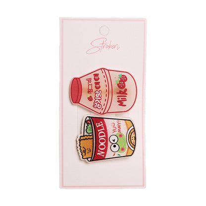 Stroberi Mix Cartoon Acrylic Hair Clip