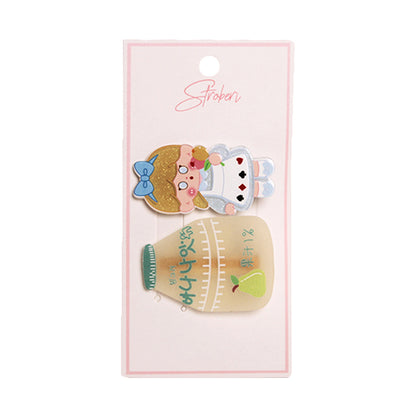 Stroberi Mix Cartoon Acrylic Hair Clip