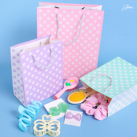 Stroberi Motif Flower Gift Bag