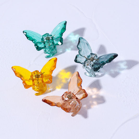 Stroberi Transparent Color Butterfly Hair Clip