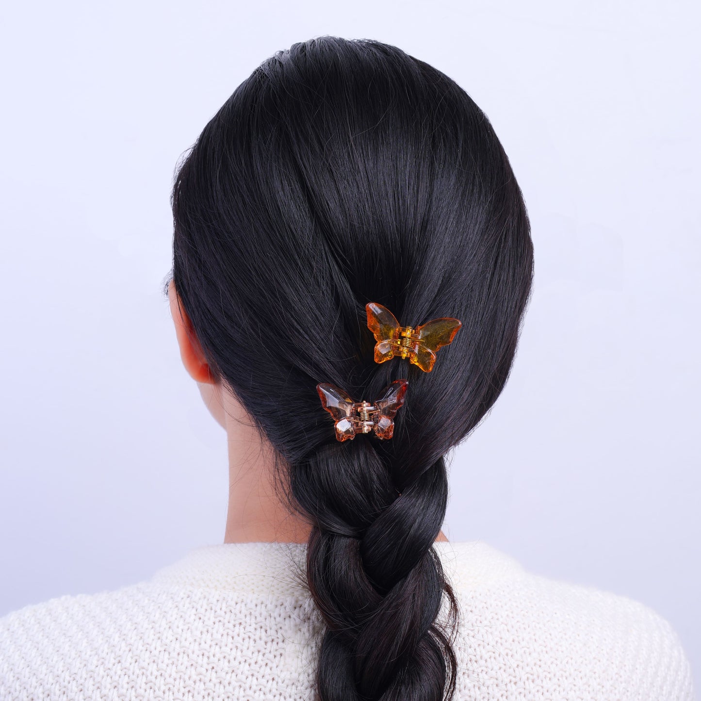 Stroberi Transparent Color Butterfly Hair Clip