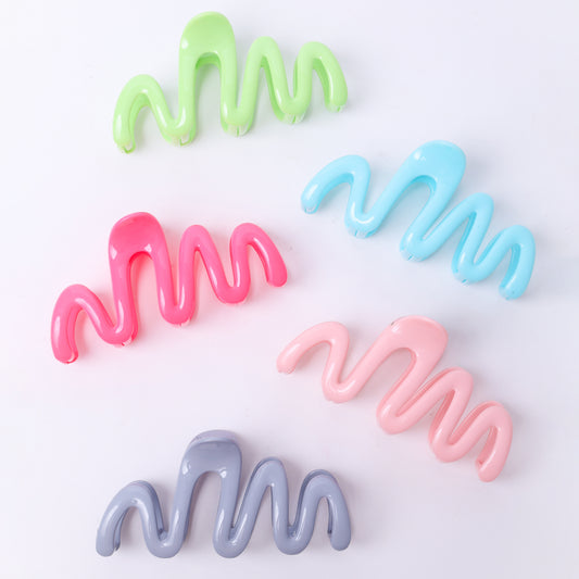 Stroberi Wave Glossy Color Hair Clip