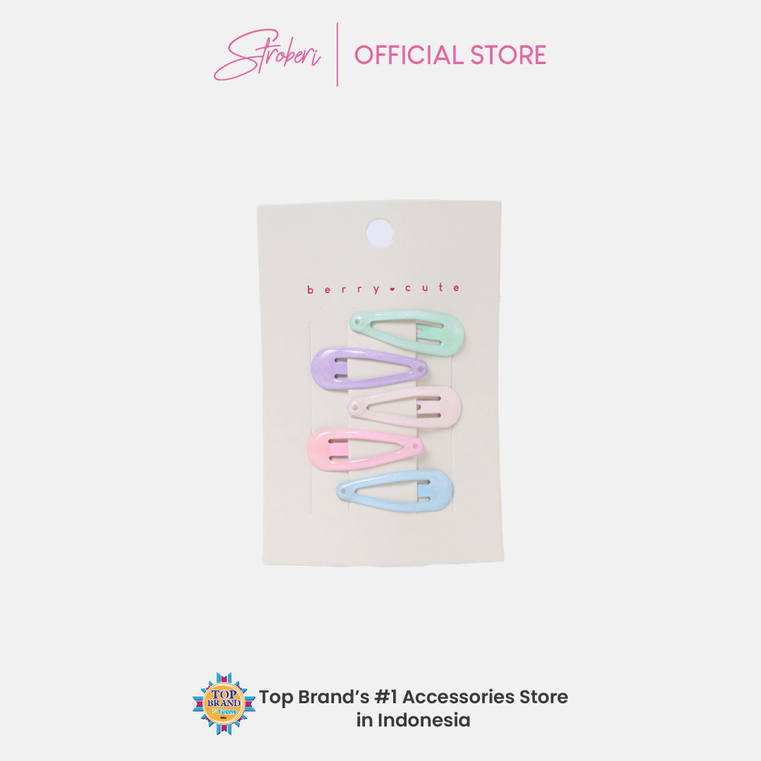 Stroberi Mini Hole Pastel Set Hair Clip