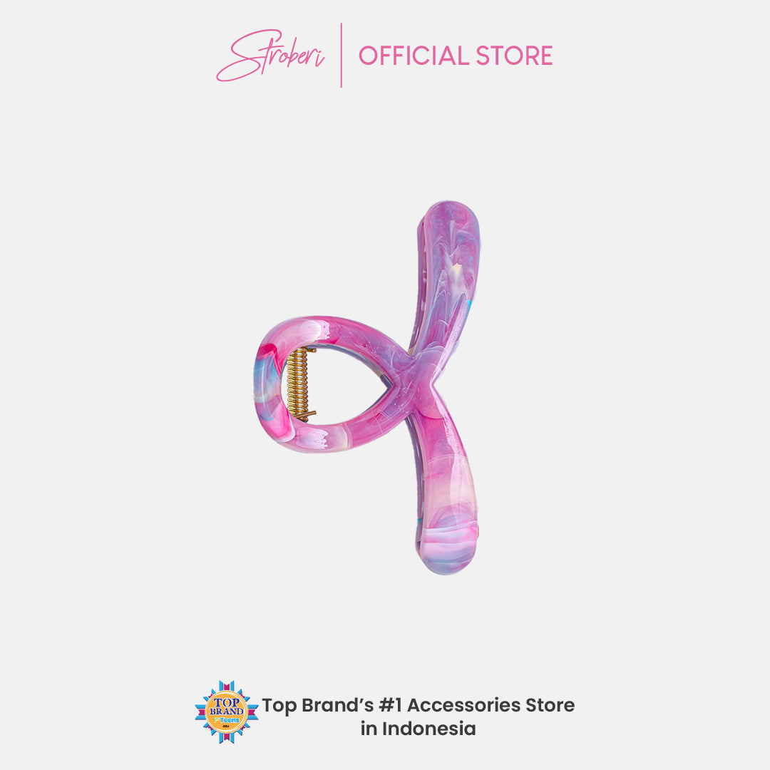 Stroberi Marble Shape Hair Clip