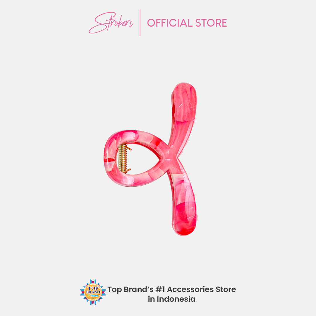Stroberi Marble Shape Hair Clip