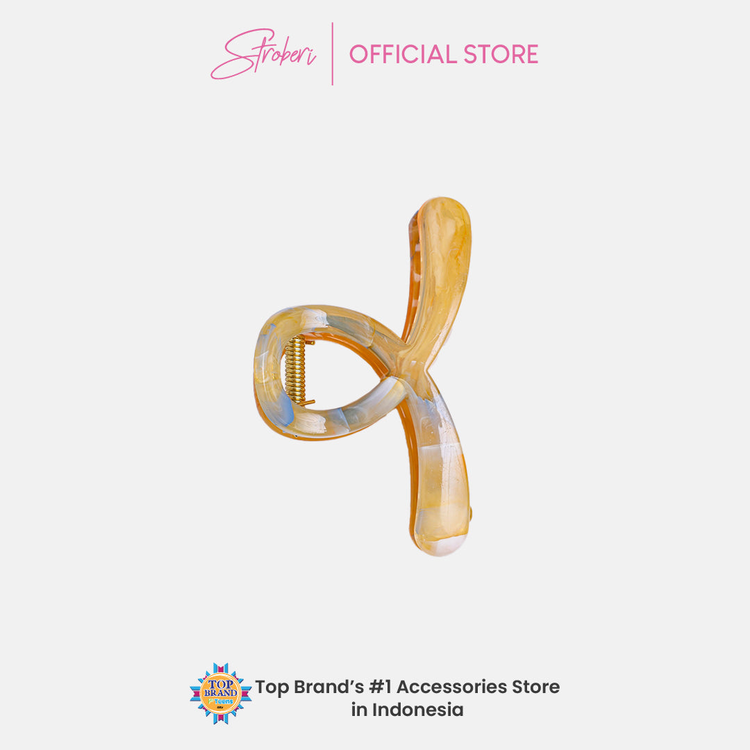 Stroberi Marble Shape Hair Clip