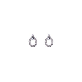 Stroberi Rhinestone Stud Earring- 2