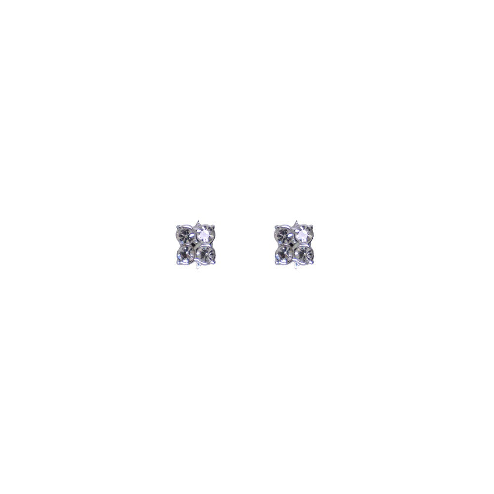 Stroberi Rhinestone Stud Earring- 2