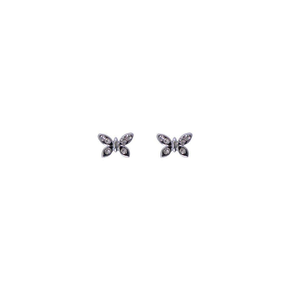 Stroberi Rhinestone Stud Earring- 1