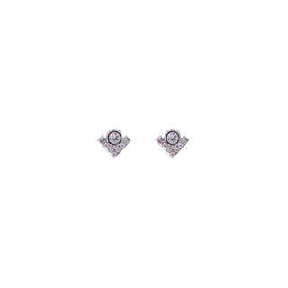 Stroberi Rhinestone Stud Earring- 2