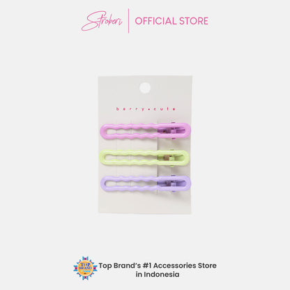 Stroberi Hole Pastel Set Hair Clip