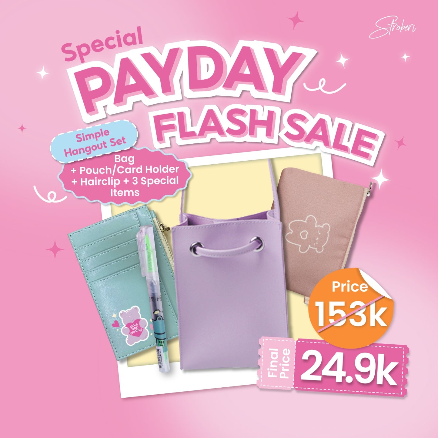 Stroberi Special Payday Sale : Simple Hangout Set