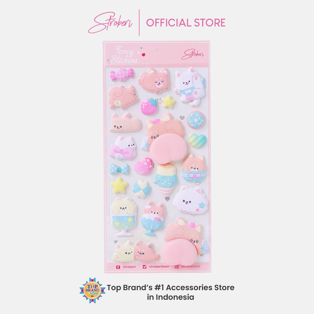 Stroberi Character Sticker -3