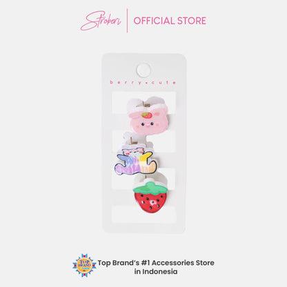 Stroberi Cuteness Overload Hair Clip Set