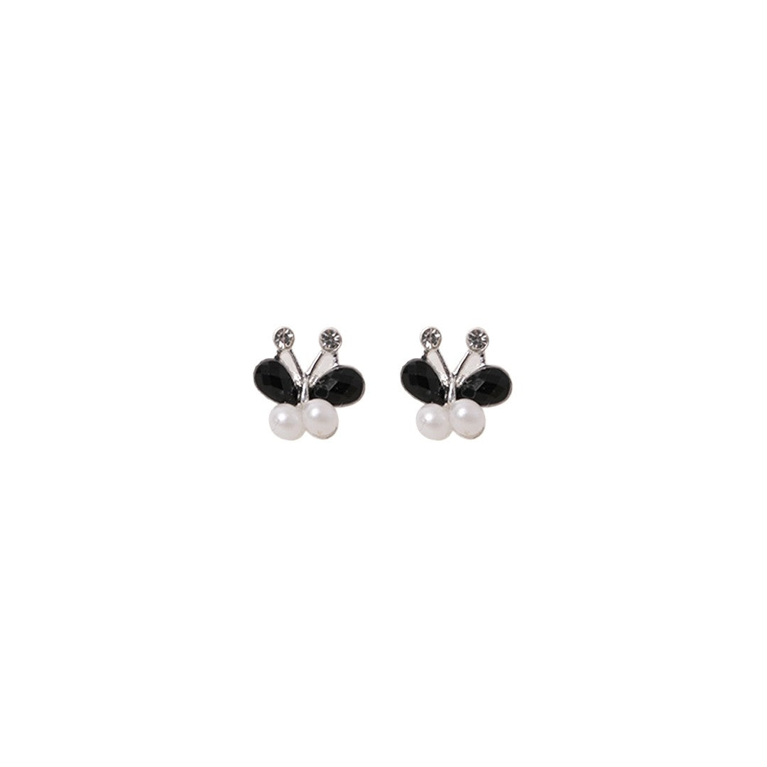 Stroberi Rhinestone Bling Stud Earring